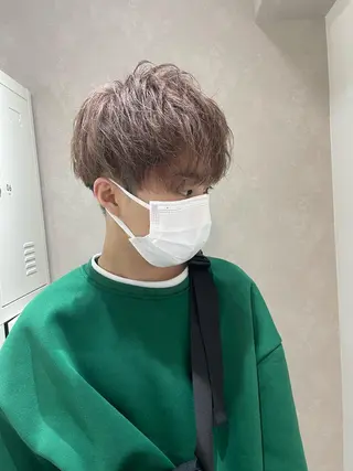 ショート カラー メンズ 早瀬裕之 パーマのヘアスタイル