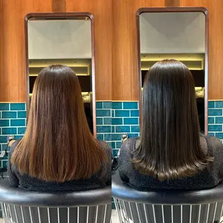 セミロング 盛れる顔まわりカット 髪質改善/渋谷/れんのヘアスタイル