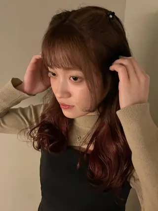 セミロング カラー SIKI yuuna レイヤーカット🪽のヘアスタイル