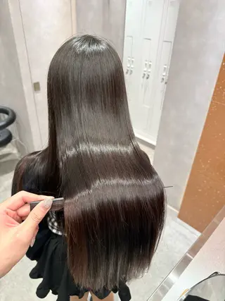 ロング カラー パーマ ヘアアレンジ 縮毛矯正/髪質改善/ ブリーチ毛/木元渓太のヘアスタイル