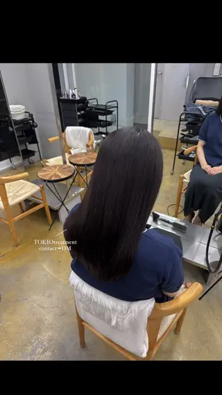 セミロング 𝐀𝐦𝐞𝐫𝐢 /透明感カラーのヘアスタイル