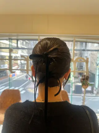 ショート カラー ヘアアレンジ タイトボブ個性派カラ ーAKANEのヘアスタイル