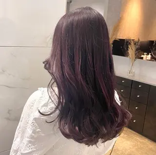 ロング カラー ヘアアレンジ 新宿⌇韓国風ヘア ⌇透明感カラーのヘアスタイル
