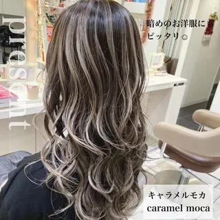 セミロング カラー 山崎俊輔/髪質改善 /バレイヤージュのヘアスタイル