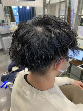 ショート パーマ メンズ カットパーマ✂️ 小坂田玲亜のヘアスタイル