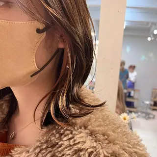 ミディアム ボブ/色素薄めカラー RISAのヘアスタイル