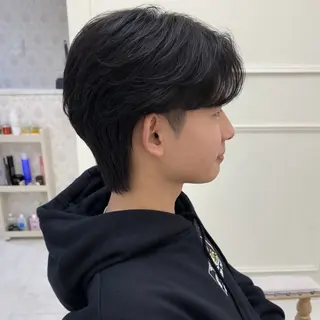 ショート カラー パーマ メンズ CLUTCH天王寺 西藤遥河のヘアスタイル