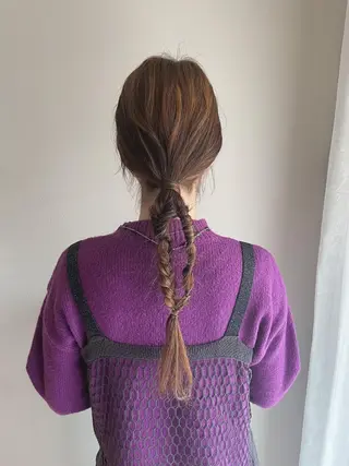 ロング カラー ヘアアレンジ 外山 なつ美のネイルデザイン