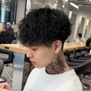 ショート パーマ メンズ ✂️メンズカット ひろき✂️のヘアスタイル