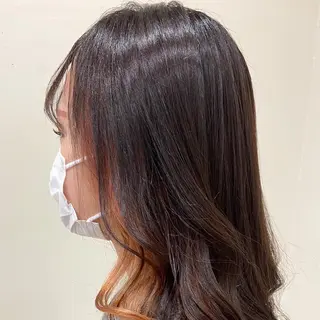 セミロング カラー ヘアアレンジ ワタナベ リリコのヘアスタイル