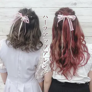 ロング カラー ヘアアレンジ LAVENDIA 初音のヘアスタイル