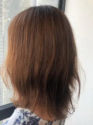 ミディアム カラー 髪質改善&ブリーチ 伊勢 祐一郎のヘアスタイル
