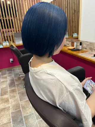 ショート カラー ヘアカラー&縮毛矯正 STAR☆RIVERのヘアスタイル