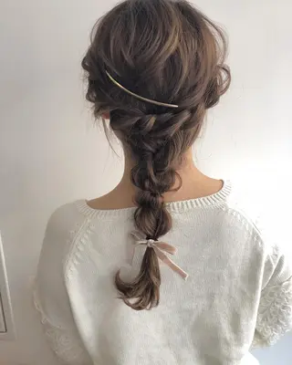 セミロング ヘアアレンジ 柳澤 興輝のヘアスタイル