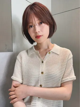 ショート カラー パーマ kazuki【顔周り ×レイヤーカット】のヘアスタイル
