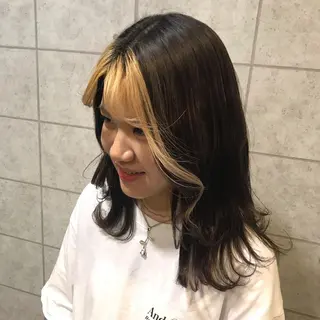 セミロング カラー 烏丸韓国ヘア🇰🇷 ayaka🎀のヘアスタイル
