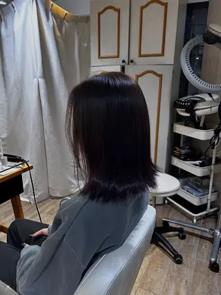 ミディアム カラー ハイトーン/カラー/ ヘアセット/松田健佑のヘアスタイル