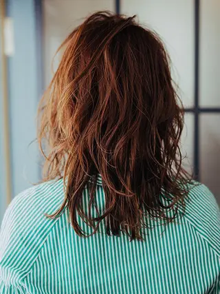 セミロング カラー 福島 浩司のヘアスタイル