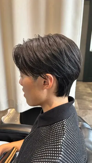 ショート メンズ 鼎一真ハイトーン/ パーマ/何でも屋さんのヘアスタイル