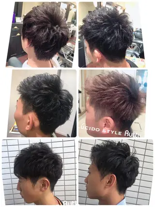 ショート カラー パーマ アザマ　ヤスカツ _rosso 川口のヘアスタイル