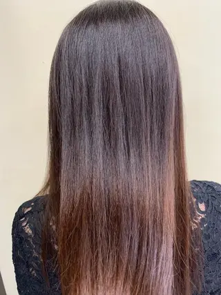 ロング パーマ ブリーチでもできる 縮毛矯正相原慎🌈のヘアスタイル