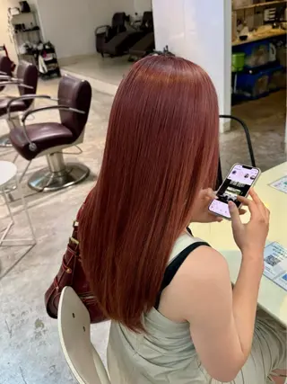 ロング カラー 暖色カラー/艶カラー mitsuki🌴のヘアスタイル