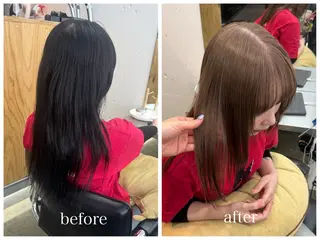 ミディアム カラー 新宿 似合わせカラー HINAのヘアスタイル