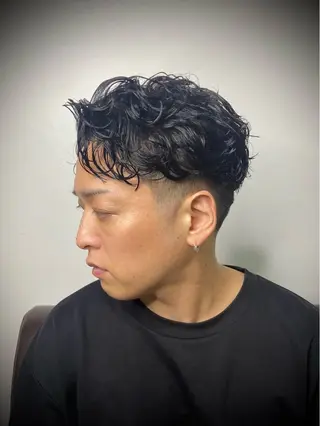 パーマ メンズ 柄﨑 比呂/ancielのヘアスタイル