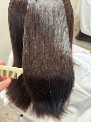 セミロング カラー 新越谷Lusso 【OOSERA】のヘアスタイル