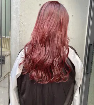 ロング カラー ヘアアレンジ ブリーチダブルカラー ハイライト/山本喜熙のヘアスタイル