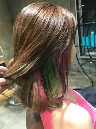 ロング カラー パーマ ヘアアレンジ メンズ キッズ マツエク・マツパ サロンドミルク 原宿のヘアスタイル