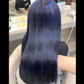 ロング カラー ヘアアレンジ 🖤kana/艶髪/ 韓国風暗髪カラー🖤のヘアスタイル