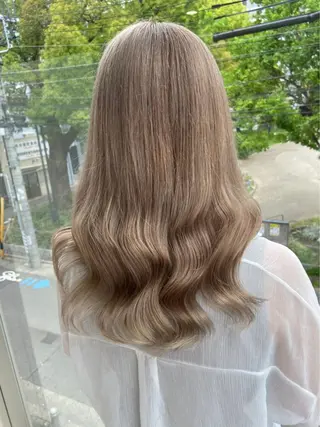 セミロング カラー 鈴木/ニュアンス パーマ/メンズのヘアスタイル