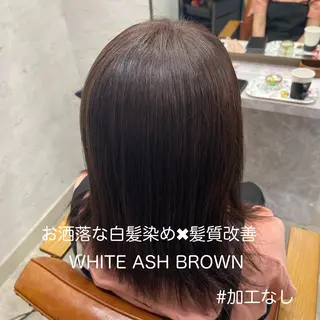 セミロング カラー 黒崎 勝巳のヘアスタイル