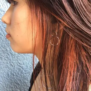 ミディアム カラー デザインカラー✨新倉 佑奈のヘアスタイル