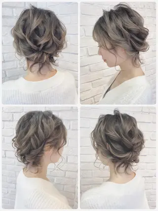 ヘアアレンジ あやかショート 白髪ぼかしのヘアスタイル