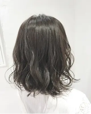ミディアム カラー パーマ マツエク・マツパ 韓国ヘア/レイヤー /透明感カラー❤️のヘアスタイル