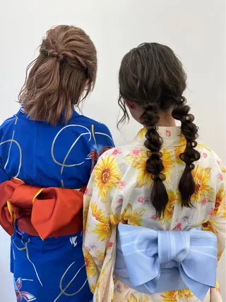 ヘアアレンジ 暖色ブリーチ ⭐️honokaのヘアスタイル