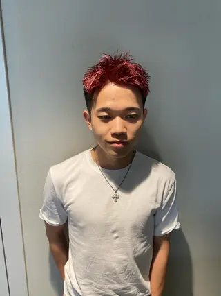 ショート カラー メンズ 似合わせパーマ 渡辺尚暉のヘアスタイル