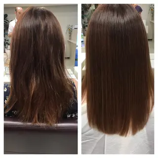 セミロング パーマ 具志 真理子のヘアスタイル