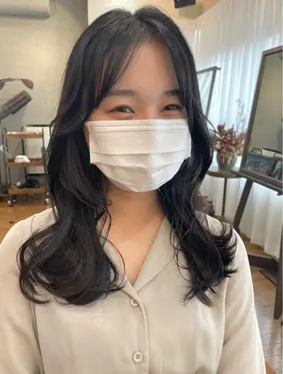 セミロング カラー はるか 💐 お悩み改善美容師のヘアスタイル