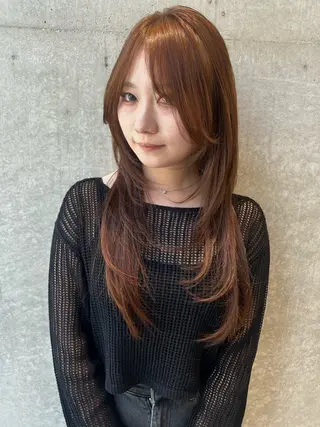 ロング カラー 吉沢遣人/レイヤー 艶カラー/抜け感のヘアスタイル