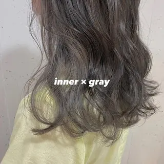 セミロング カラー 安富 舞のヘアスタイル