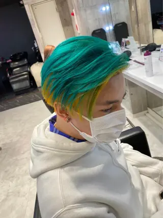 ミディアム カラー パーマ ヘアアレンジ メンズ キッズ ネイル マツエク・マツパ アイブロウ 🔥漢髪特化メンズ マネージャーYUKIのヘアスタイル