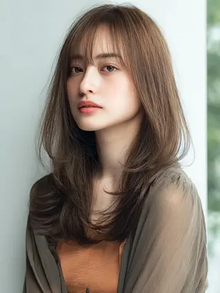 セミロング 生艶髪＆レイヤー🔔 渋谷お薦めNo.1✨のヘアスタイル