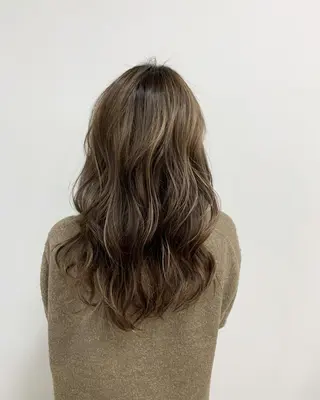 ロング カラー レイヤー×縮毛矯正 深見 拓のヘアスタイル