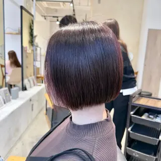 ショート カラー ボブ/美髪矯正 /佐藤　奈巳のヘアスタイル