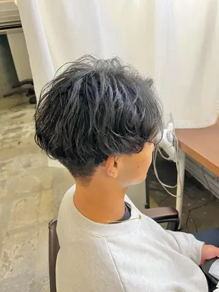 パーマ メンズ 透明感カラー/ ブリーチ無し/RYOのヘアスタイル