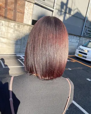 ミディアム カラー 髪質改善特化 安東駿介のヘアスタイル