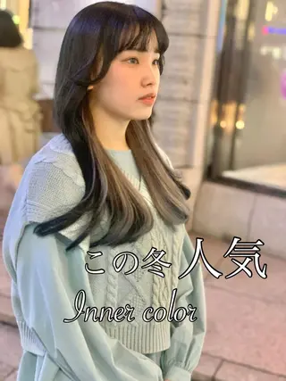 ロング カラー パーマ ヘアアレンジ メンズ キッズ ネイル マツエク・マツパ アイブロウ 《褒められる》 透明感カラー/小嶋のヘアスタイル